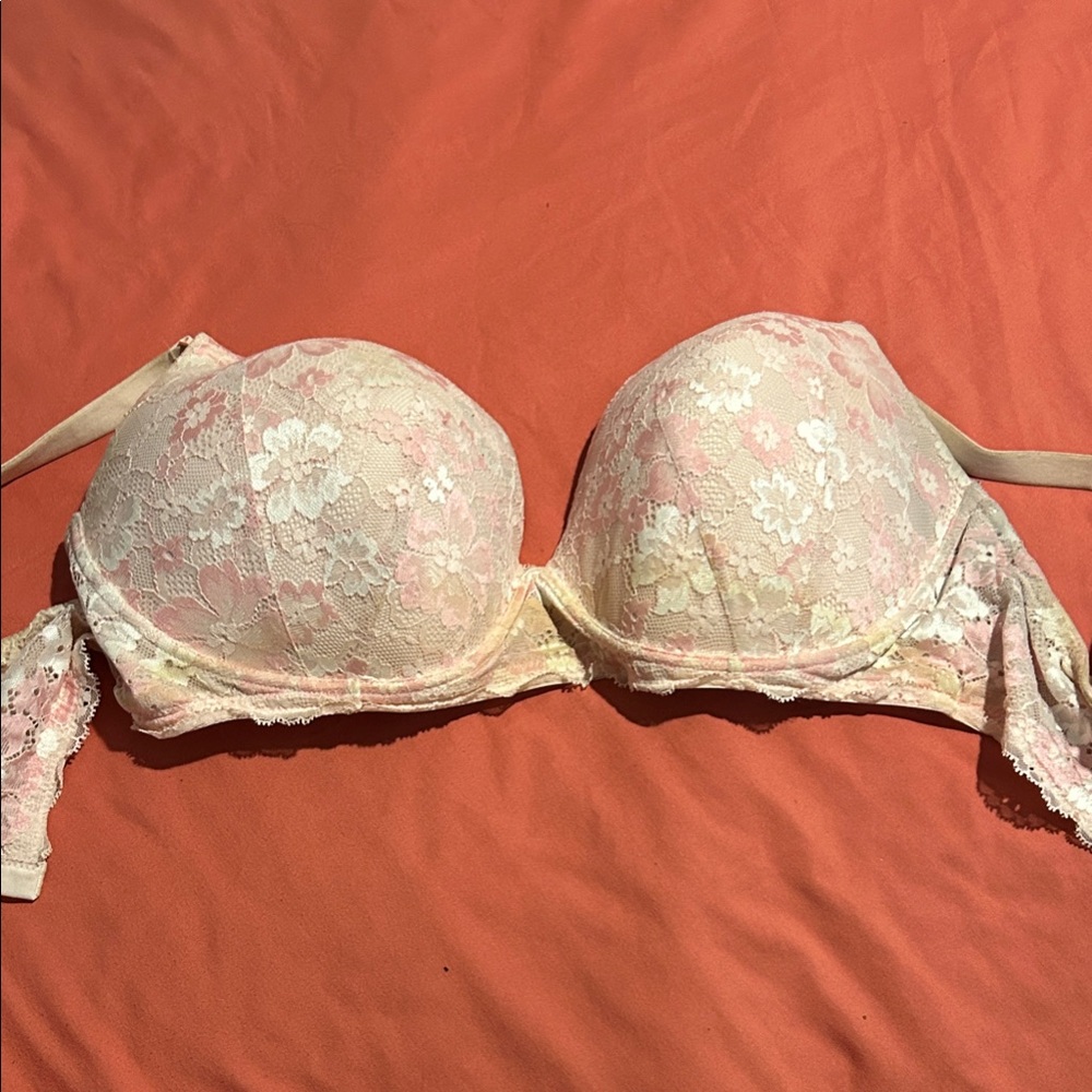Elegant Lace Victoria’s Secret nursing Bra - Cream & Pink